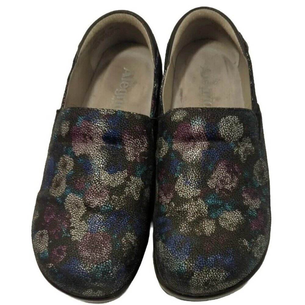 Alegria Keli Clogs Size US 7.5 Slip On Clinical Slip On Multicolor Sparkle EU38